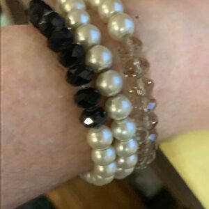 Elegant Pearl and Bead Bracelet Set